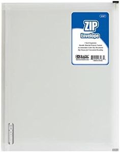 BAZIC Clear Letter Size Zip Envelope, Case of 144 (3187-144)