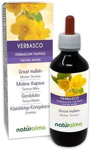 Great Mullein or Common Mullein (Verbascum thapsus) Flowers and Leaves Alcohol-Free Mother Tincture Naturalma - Liquid Extract Drops 200 ml - Food Supplement - Vegan