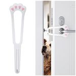 Cat Door Latch, Adjustable Cat Door Stopper Dog Proof Cat Litter Box with Door Access from 1.1" to 5.5", Pet Door Latch Holder Easy to Install & Use, No Drill or Cut (1 Pack