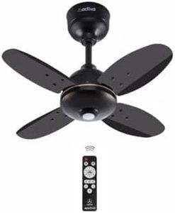 ACTIVA Gracia 600MM Ceiling Fan, 3 Blade, BLDC 28 Watt Motor, Noiseless 850 RPM High Speed Fan with LED Light, Energy Saving, Full Remote Control, Reversible Mode & Timer, 5 Years Warranty-Smoke Brown