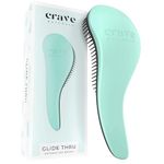 Crave Naturals BIGGIE Glide Thru Detangling Brush - Detangler Hairbrush & Comb for Curly, Natural, Straight, Wet or Dry Hair (MINT)