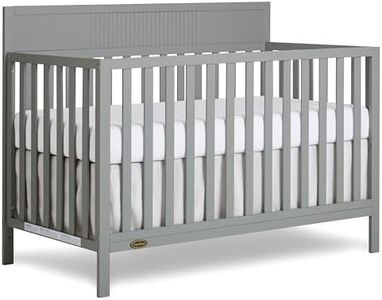 Dream On Me Ivy 5-in-1 Convertible Full-Size Baby Crib in Seagrass, GreenGuard Gold & JPMA Certified, 3 Mattress Heights, Converts to Toddler, Day & Full-Size Bed, Safe & Stylish Nursery