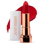 Just Herbs Matte Lipstick, Hydrating Nourishing and Liquid Waterproof Long Stay Relaxed Matte Bullet Lipsticks for Women 4.2 gm (Chilli Pepper)