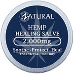 Hemp Oil Healing Salve 2,000mg - 100% Vegan - Hemp Seed Oil - Lips & Body (2,000mg 2 Ounce)