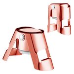 ASTER 2 Pcs Champagne Stopper, Stainless Steel Vacuum Wine Stopper Prosecco Bottle Sealer Stoppers Sparkling Wine Saver Cork Stopper (Rose Gold)