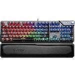 MSI Vigor GK71 Sonic Mechanical Gaming Keyboard (UK Layout) - MSI Sonic Blue Switches (Clicky), Ergonomic ClearCaps, Volume Dial, On-board Profiles, RGB Mystic Light, Wrist Rest, USB 2.0 - Full-Sized