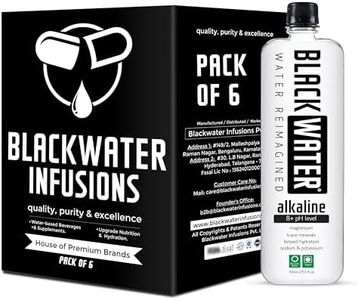 BLACKWATER Alkaline Water, 8+ pH Level, with Magnesium and Trace Minerals. ALKALINE 700ML (Pack Of 6)