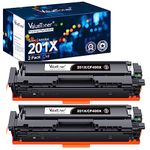 Valuetoner Compatible Toner Cartridge Replacement for HP 201X 201A CF400X CF400A High Yield for Color Laserjet Pro MFP M252dw M277c6 M277dw M277n M252n M277 Printer (2 Pack, Black)