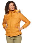 Cazibe Nylon Women's Standard Length Jacket Yellow, Large