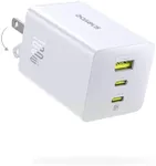 Baseus 100W USB C Charger Block, 3-Port Foldable Compact PPS Wall Charger, Fast Charging Power Adapter for MacBook Pro/Air, iPad, iPhone 16/15, Galaxy S24, Steam Deck & More (White)