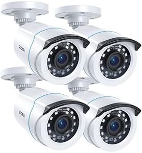 ZOSI 4pcs 1080P Cámara de Vigilancia Exterior para Kit de Cámaras de Seguridad, 20m Visión Nocturna, Modo TVI