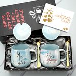 Mr and Mrs Coffee Mugs Set- Christmas Thanksgiving Wedding Gifts for Couples - Engagement Bridal Shower Gift - Bride and Groom Married Gifts