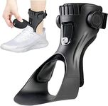 AFO Drop Foot Brace -Upgraded Medical Foot Up Ankle Foot Orthosis Support with Inflatable Airbag for Hemiplegia Stroke Shoes Walking Foot Stabilizer (Black, L（Right）)