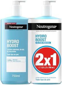 Neutrogena Hydro Boost Lozione Gel Ultralight (confezione da 2 x 750 ml), crema idratante per il corpo rinfrescante con glicerina e acido ialuronico per tutti i tipi di pelle