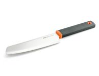 GSI Outdoors Santoku 6" Chef Knife, Compact Stainless Steel Knife with Protective Sheath for Camping, Picnics & BBQs