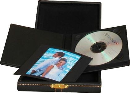 Neil Enterprises Inc. Deluxe DVD/CD Folio with Leather Box and Gold Clasp - Case of 6
