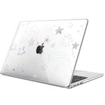 Fintie Case Compatible with MacBook Air 13.6 inch (2024/2022) M3/M2 Chip, Snap On Hard Shell Cover for MacBook Air 13.6" Model A3113 A2681, Five-pointed Star