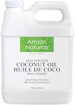 Fractionated Coconut Oil 946 ml / 32 oz - 100% Pure & Natural Liquid Coconut Oil for Skin, Hair, Body, Massage, Odorless, Carrier Oil for Diluting Essential Oils, huile de coco fractionn�ée Amson Naturals.