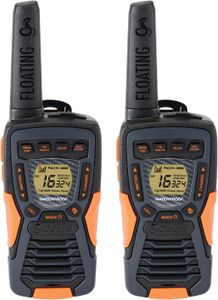 Cobra Floating Waterproof Walkie Talkies, 2-Pack – 12km Range, 16 Channels, Black