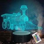 Train 3D Gifts Lamp, Attivolife Illusion Hologram Night Light with Timer Remote Control 16 Colors Changing, Kids Bedroom Decor Novelty Birthday Christmas Present for Train Model Collector Girl Boy Men