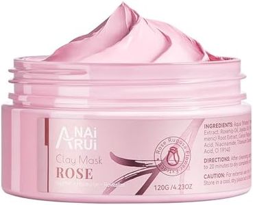 ANAI RUI Clay Mask, Pink Skincare Clay Mask, Deep Cleansing Facial Mask, Cleansing & Nourish Skin, All Skin Types, 4.23 OZ