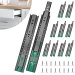 VVENACE 10 Pairs Soft Close Drawer Slides 12 14 16 18 20 22 inch Full Extension Ball Bearing Side Mount Drawer Rails Runners Glides 100lb Load Capacity Dresser Cabinet Kitchen Slow Self Close, Black