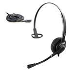 MKJ Telephone Headset with Microphone Corded RJ9, Call Center Phone Headset Noise Cancelling for Cisco CP-7821 7861 7931G 7940 7942G 7945G 7960 7961 7961G 7962G 7965G 7975 8811 8861 9951 9971