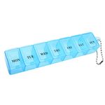 Pill Box Organiser 7 Day One Time a Day Pill Dispenser Storage Case for Medication, Supplements, Vitamins and Cod Liver Oil