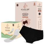 Senzicare Reusable Leak-Proof Period Panty With Herbal Pantyliners 20 For Women | Washable Lasts For 3 Years | Breathable & Rash Free Pantyliner (XXL)