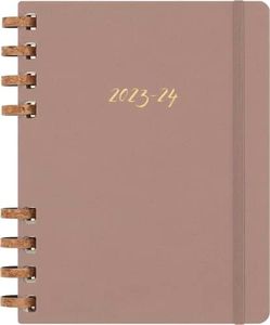 Moleskine Academic Monthly Planner 2023 -2024, 12-Month Weekly and Monthly Diary, University Agenda with Hard Cover, Size XL 20 x 25 cm, Crush Almond