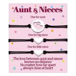 Aunt 2 Nieces Gifts Matching Bracelets Auntie Gift from Niece Bracelet from Aunt Jewlery for 3 Women Mothers Day Gifts for Women Teen Girls Set of 3