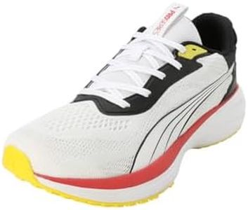 Puma Men, Galaxis Pro, White-Black-Active Red, Running Shoe-9UK (31176703)