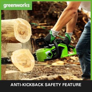 Greenworks 40V Cordless Chainsaw – 40cm Bar, Battery Powered