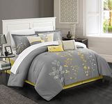 Chic Home 8 Piece Bliss Garden Comforter Set, King, Yellow