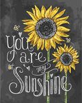 Awesocrafts Paint by Numbers Kits, Sunflowers Bees Quotes You are My Sunshine Number Painting for Adults 16x20 inch Framed or Not (Sunflower, No Frame)