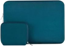 MOSISO Laptop Sleeve Compatible with MacBook Air/Pro, 13-13.3 inch Notebook, Compatible with MacBook Pro 14 inch M3 M2 M1 Chip Pro Max 2024-2021, Neoprene Bag with Small Case, Deep Teal