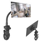 Clifod Clip on Mirror For Monitor Desk Rear View, Office Security Cubicle Mirror to See Behind You for the Safety, Clip Convex Mirror with Flexible Arm for Lash Content Creators