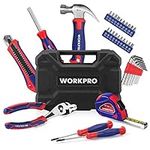 WORKPRO 35-Piece Tools Set, General Household Tool Kit with Storage Toolbox, Basic Tool Set for Home, Garage, Apartment, Dorm, New House, Back to School, and as a Gift