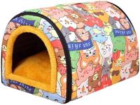 Outdoor Cat House Weatherproof | Weatherproof Warm Feral Cat Shelter for Winter Insulated,Cat Beds for Cold Weather, Pet House for Outside Community Cats,Ferals, Strays