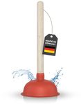 Klangfeiler® Sink & Drain Plunger - 140mm & Extra Strong - Made in Germany - Suction cup cleaner for sinks, showers & more