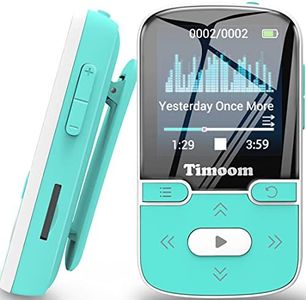 Timoom X57 32GB Reproductor MP3 Bluetooth 5.0, HiFi Mini Player Portátil Deportivo con Radio FM, Podómetro Inteligente, Fotos, Grabaciones, Libro electrónico, Soporta hasta 128 GB