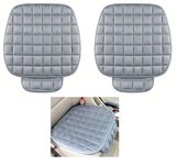 HSR Comfortable Ultra-Soft Memory Foam Car Seat Cover with Non-Slip Grip and Storage Pouch – Universal Fit, Car Seat Cover (Gray Front 2PCs)