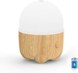 SEEDSEEL 150ML Rechargeable Battery Operated Essential Oil Diffuser, Portable Cordless Aromatherapy Air Diffuser with 7 LED Color Changing Lights（Yellow Wood）
