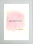 Alison Kingsgate 17x11 Inch Frame Light Grey Picture Frames 17x11 Light Grey Frames With Safe Perspex Front & Wall Mounting - 17x11 Light Grey Frame - Light Grey Photo Frame