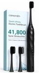 Caresmith SPARK Infinity Electric Toothbrush | 3 Brush Heads & Travel Case | 5 Operational Modes | Electric Brush for Adult | Black,Smart Toothbrush