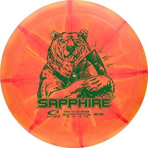 D·D DYNAMIC DISCS Latitude 64 Retro Burst Sapphire Disc Golf, Family Outdoor Games, Frisbee Distance Driver, 160g and Under, Stamp Shade of Color May Vary, Orange