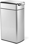 simplehuman 40 Liter / 10.6 Gallon Slim Touch-Bar Kitchen Rubbish Bin, Brushed Stainless Steel