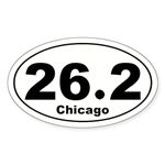 CafePress 26.2 Chicago Marathon Sticker Oval Bumper Sticker Car Decal