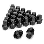 24PCS M14x1.5 Lug Nuts OEM Factory Style One-Piece Large Acorn Seat for 2015-2022 Ford F-150 F150 Lobo Expedition Lincoln Navigator Stock Wheels, ACPZ1012B 611008 Black Cone Seat OE Fix Wheel Lug nut