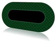 Poker Table Mat | Texas Hold'em Rubber Poker Table Top Poker Topper, Roll Out Portable Poker Table Layout w/Carrying Bag for Poker Games, Blackjack, Casino (Green, Standard Size)